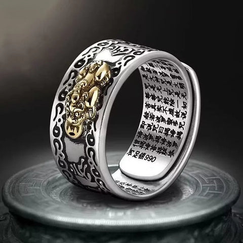 Pixiu Good Luck Ring | Adjustable Gold Ring-State of Style