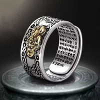 Pixiu Good Luck Ring | Adjustable Gold Ring-State of Style