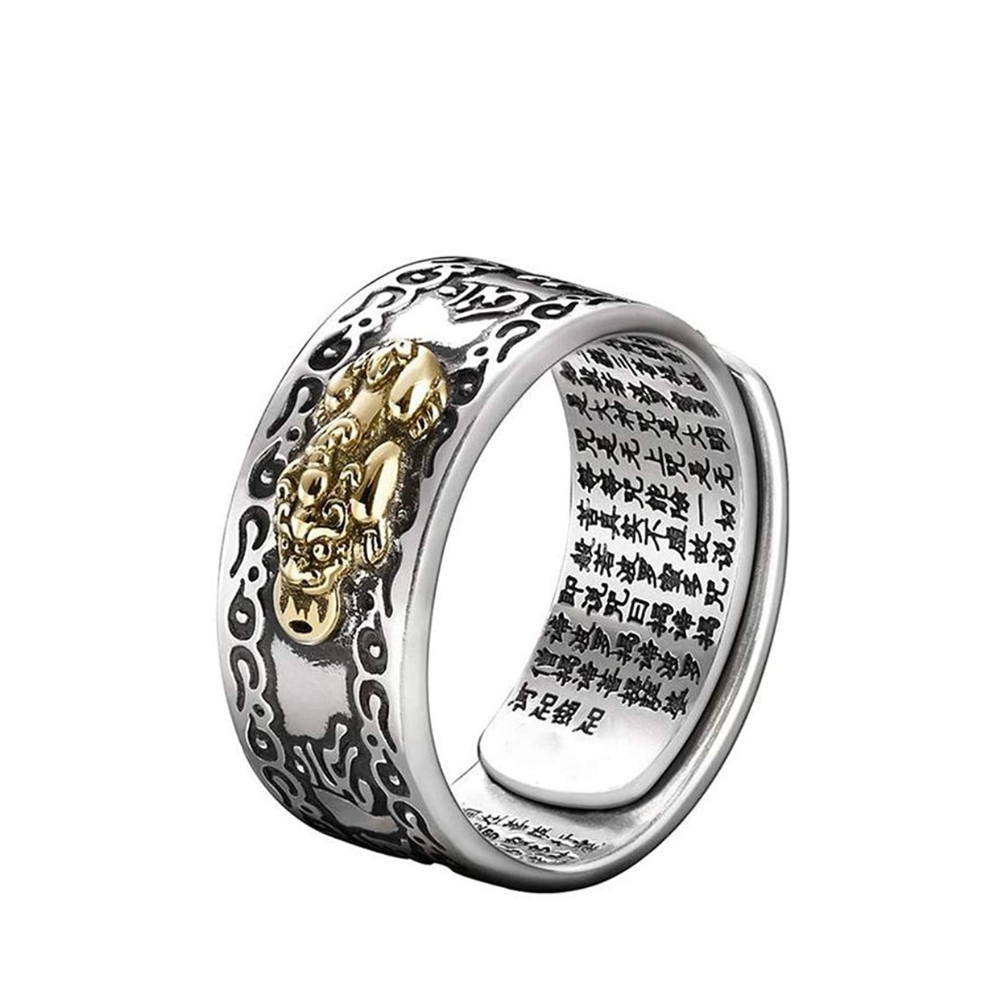 Pixiu Good Luck Ring | Adjustable Gold Ring-State of Style