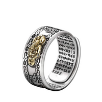 Pixiu Good Luck Ring | Adjustable Gold Ring-State of Style