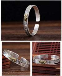 Pixiu Wealth Bracelet - Gold and Black Beads-State of Style