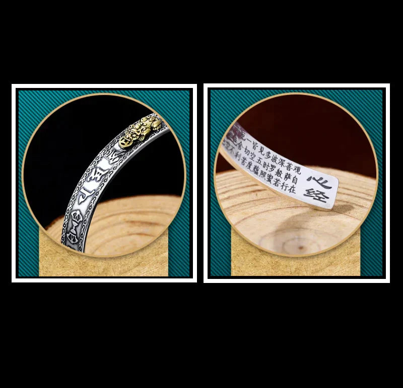 Pixiu Wealth Bracelet - Gold and Black Beads-State of Style