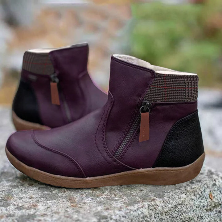Plain Coloured Ankle Boots - WarmStep-Purple-3.0-State of Style