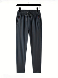 Plain Joggers with Zip Details - Milan-XS-Black-State of Style