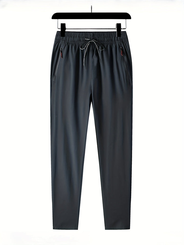 Plain Joggers with Zip Details - Milan-XS-Black-State of Style