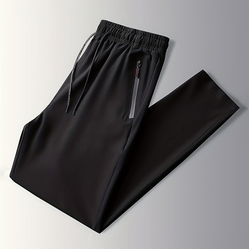 Plain Joggers with Zip Details - Milan-XS-Black-State of Style