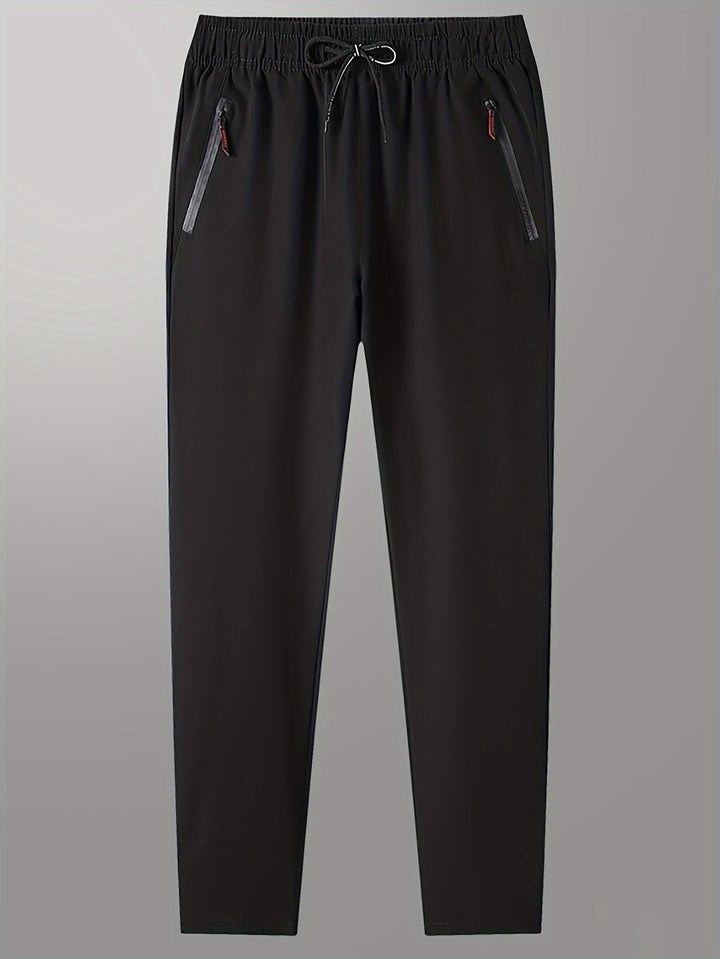 Plain Joggers with Zip Details - Milan-XS-Black-State of Style