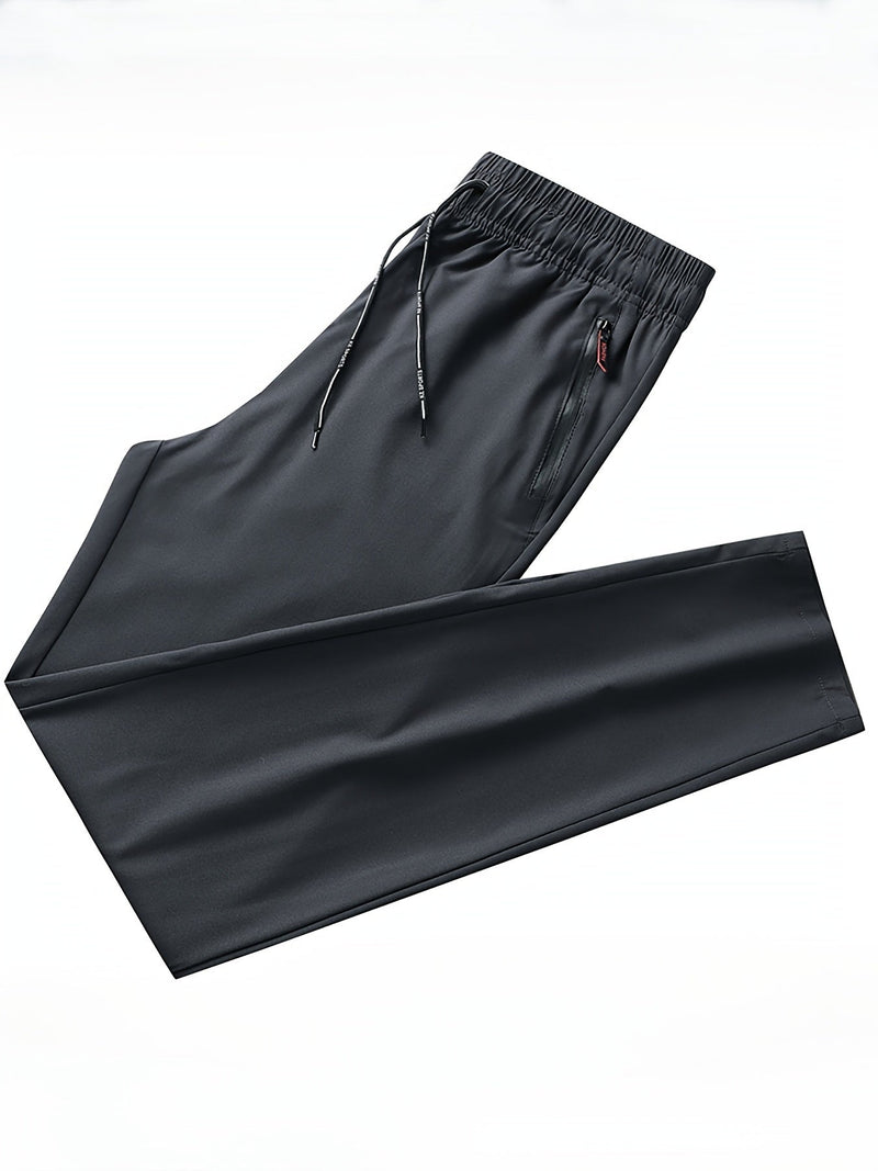 Plain Joggers with Zip Details - Milan-XS-Black-State of Style