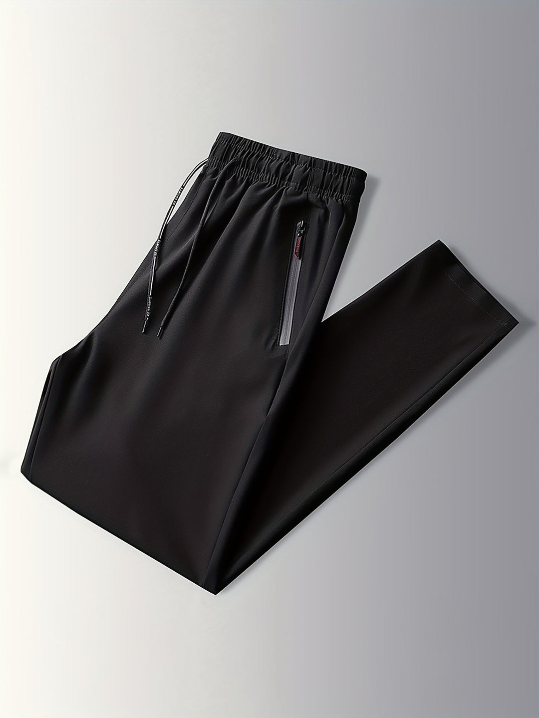 Plain Jogging Trousers with Zip Details - Milan-Black-XS-State of Style
