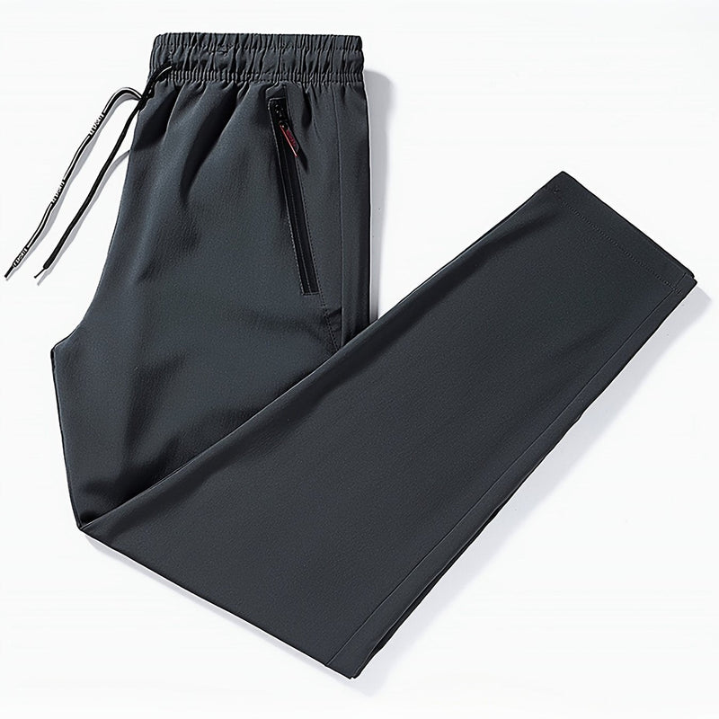 Plain Jogging Trousers with Zip Details - Milan-Dark grey-XS-State of Style
