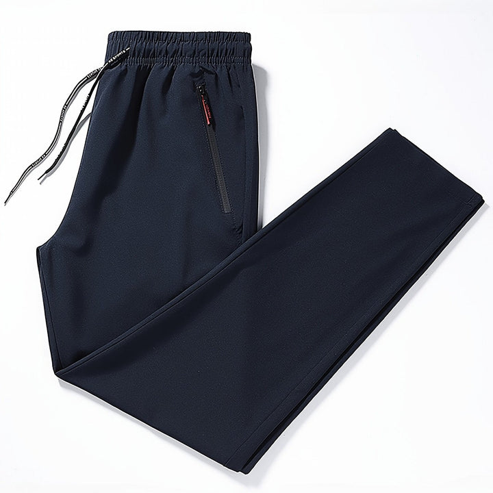 Plain Jogging Trousers with Zip Details - Milan-Marine blue-XS-State of Style