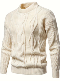 Plain Knitted Jumper for Men - Theo-White-XS-State of Style