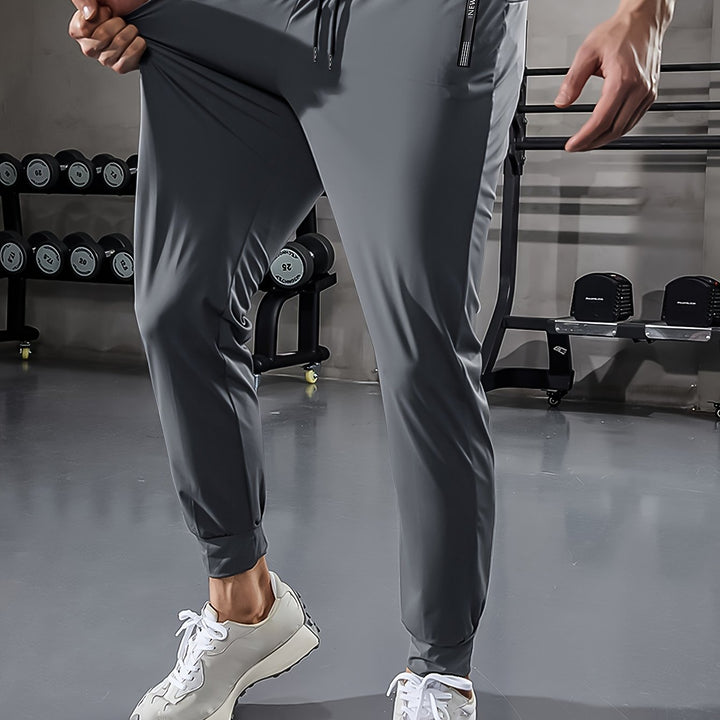 Plain Men's Sports Trousers with Pockets - Niels-Grey Style 1-2XS-State of Style
