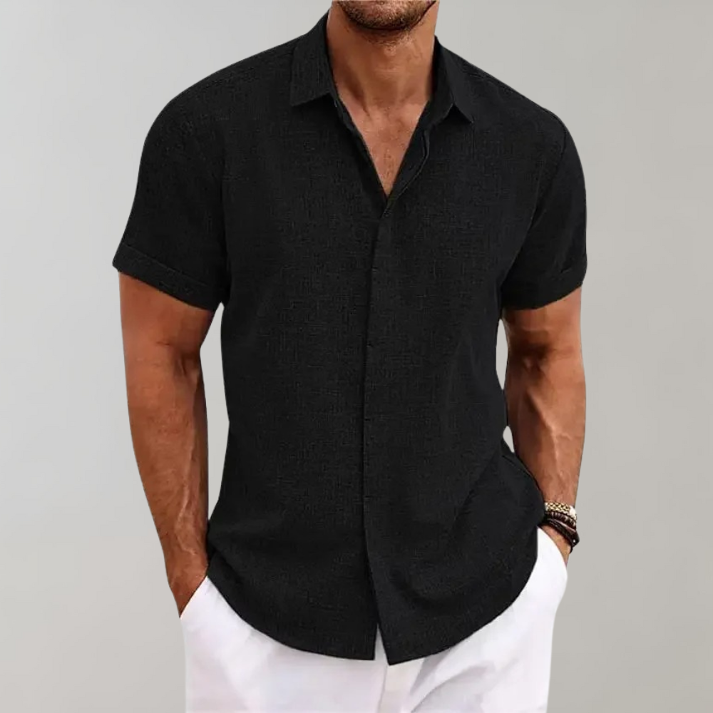Plain Polo Shirt for Men - Dante-Black-S-State of Style