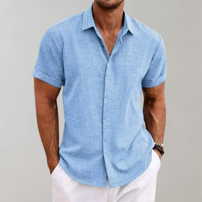 Plain Polo Shirt for Men - Dante-Blue-S-State of Style