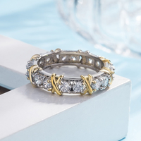 Platinum Love Cross Ring – Auryn-15-State of Style