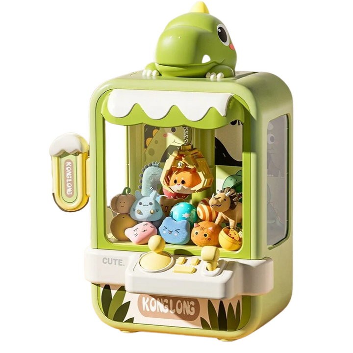 Playful Arcade Claw Machine for Children - GripAdventure-Green Dino-S-State of Style