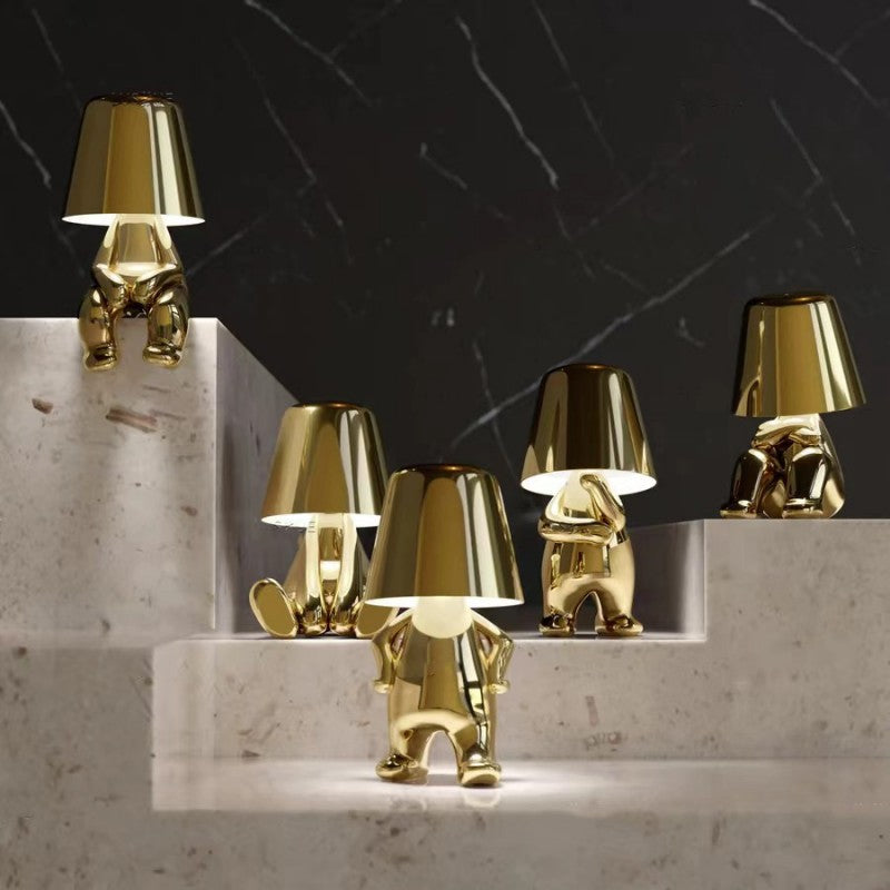 Playful Dimmable Table Lamp - LumoPals-Gold-Complete Set-State of Style