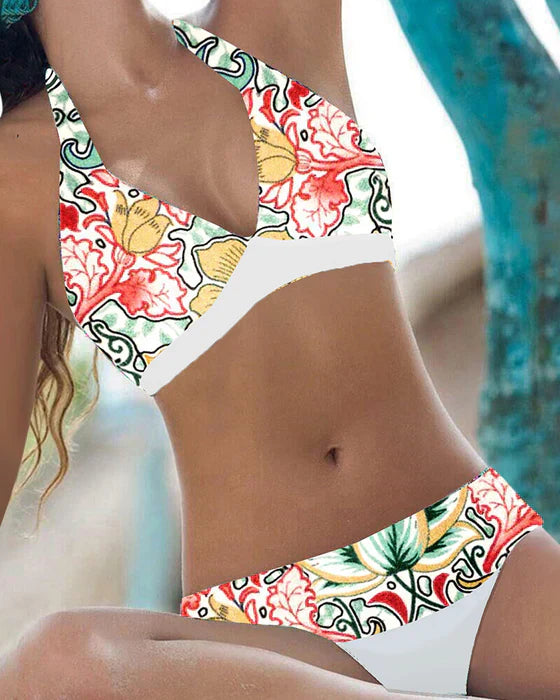 Playful Flower Bikini – Sienna-Green-S-State of Style