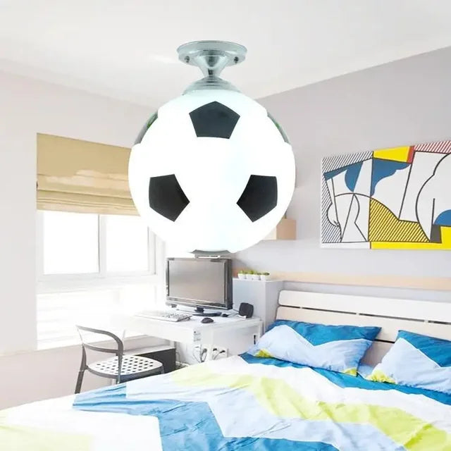 Playful Football Ceiling Lamp - GoalBright-Football Black-State of Style