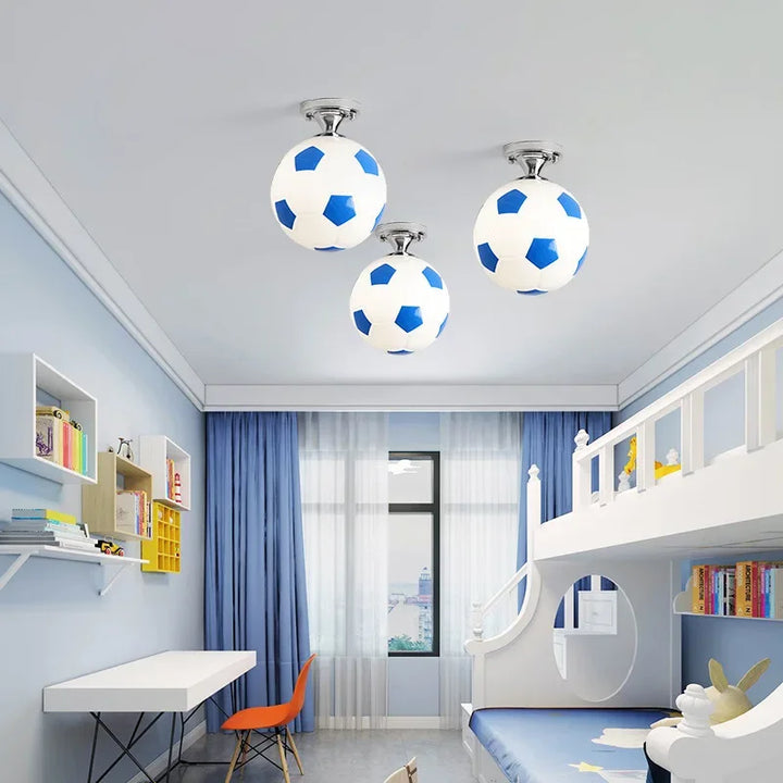 Playful Football Ceiling Lamp - GoalBright-Football Black-State of Style