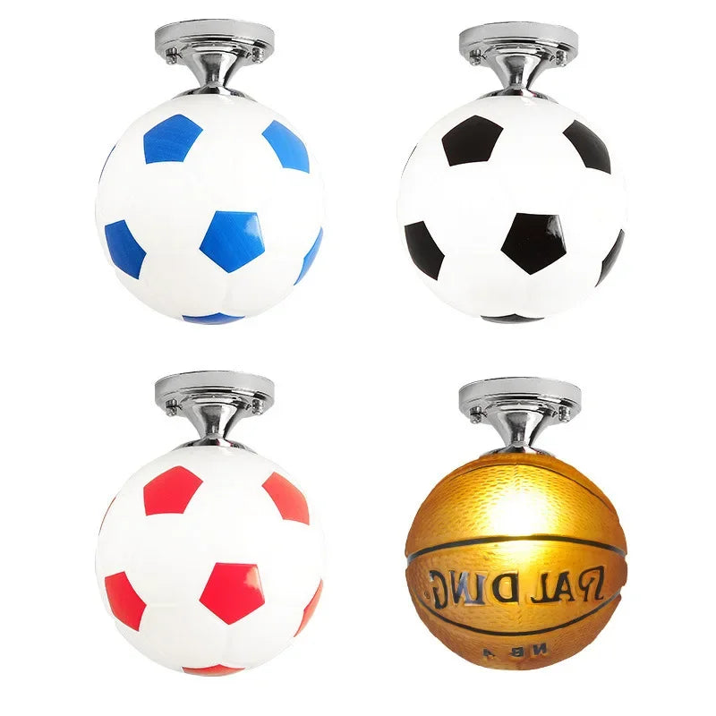 Playful Football Ceiling Lamp - GoalBright-Football Black-State of Style
