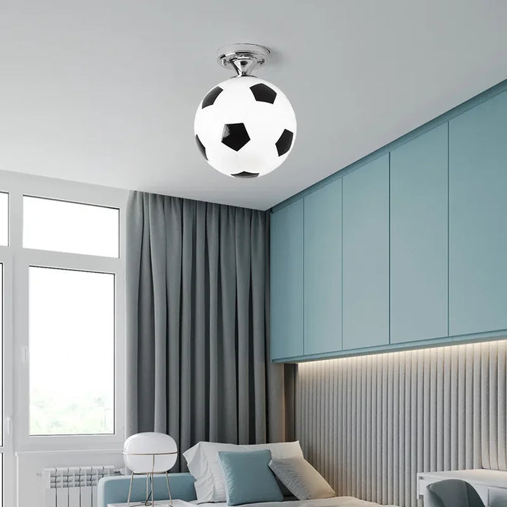Playful Football Ceiling Lamp - GoalBright-Football Black-State of Style