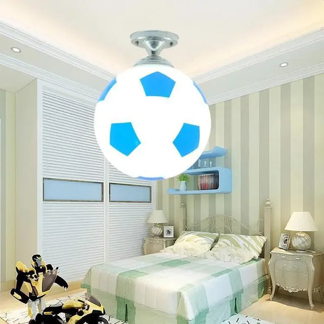 Playful Football Ceiling Lamp - GoalBright-Football Blue-State of Style