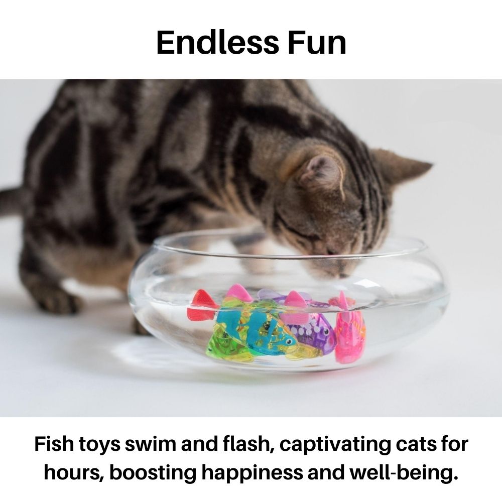 Playset for Cats - AquaPurr-3 Fish Toys (67% DISCOUNT)-State of Style