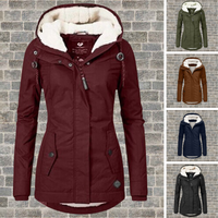 Pleated Cotton Winter Jacket with Hood - Mila-Grey-S-State of Style