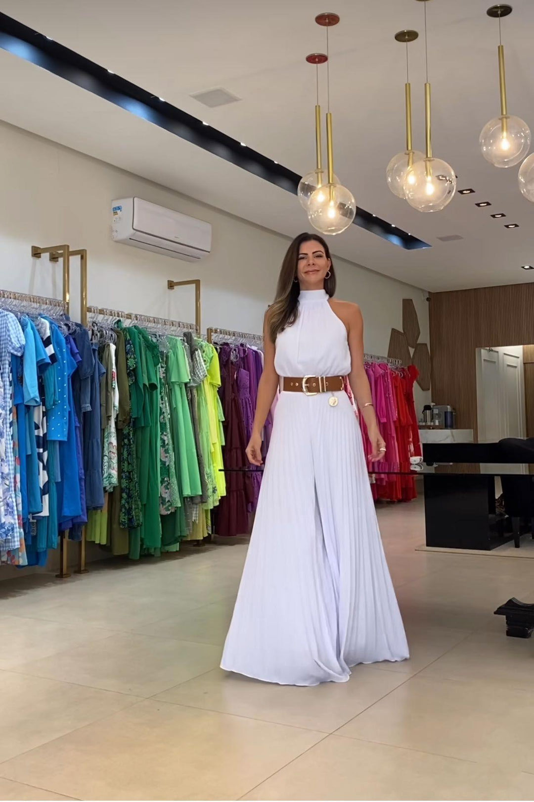 Plissé Jumpsuit – Gaia | Gorgeous airy summer look-S-White-State of Style