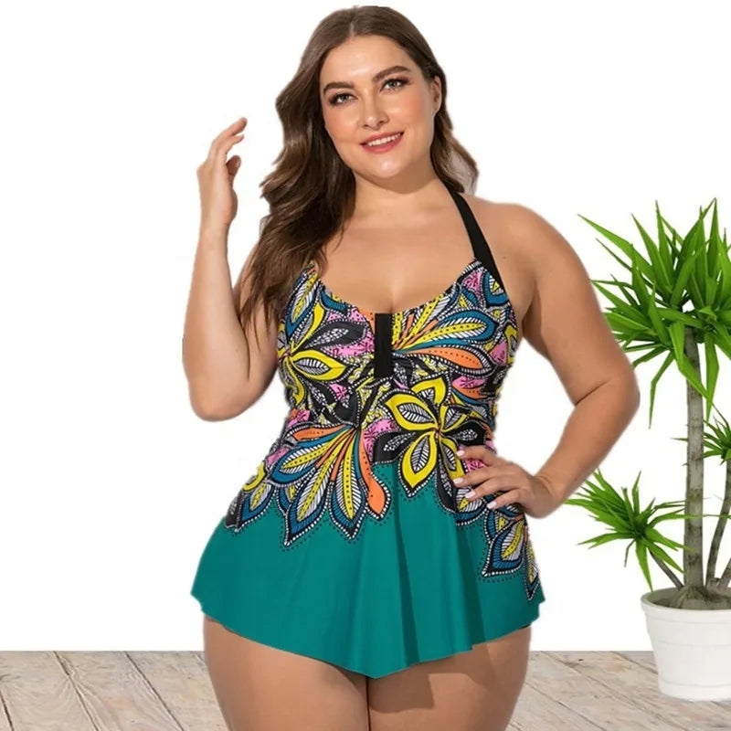 Plus-Size Backless Beach Babe Duo-Green-2XL-State of Style