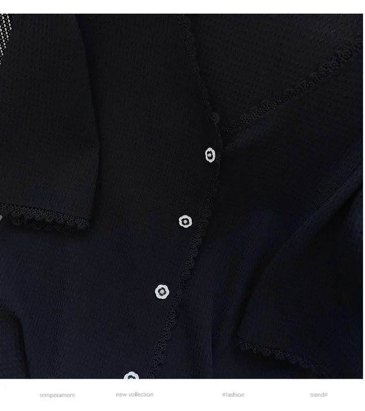 Plus Size Casual T-Shirt Cardigan-Beige-6XL-State of Style