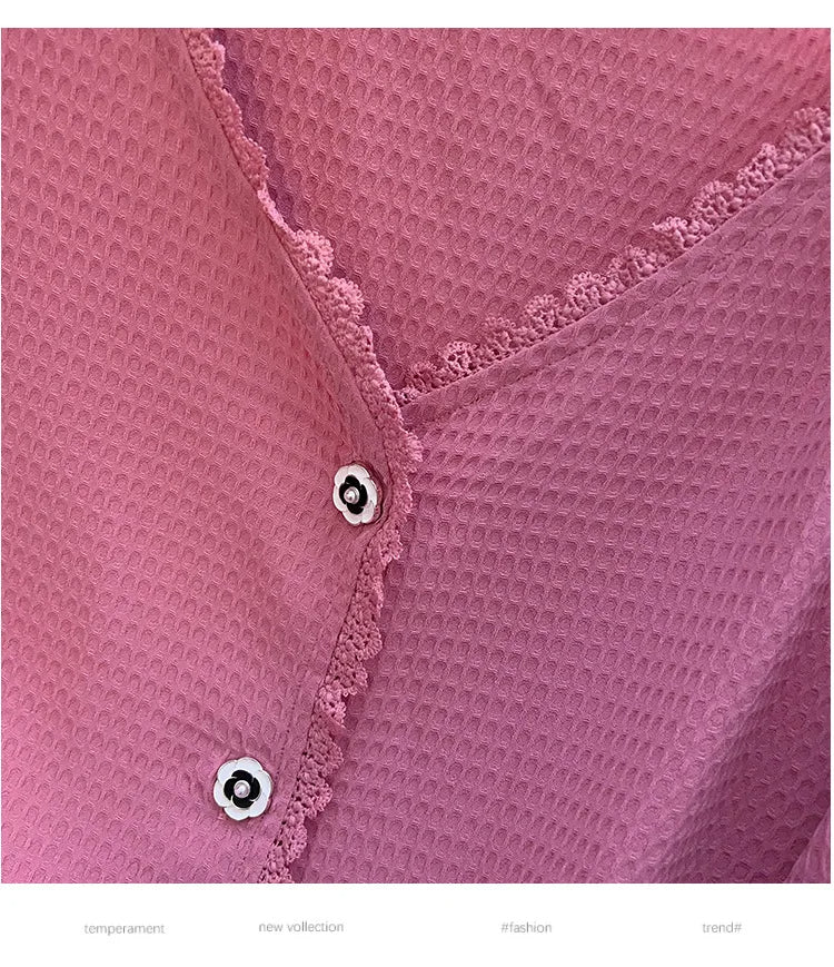 Plus Size Casual T-Shirt Cardigan-Beige-6XL-State of Style