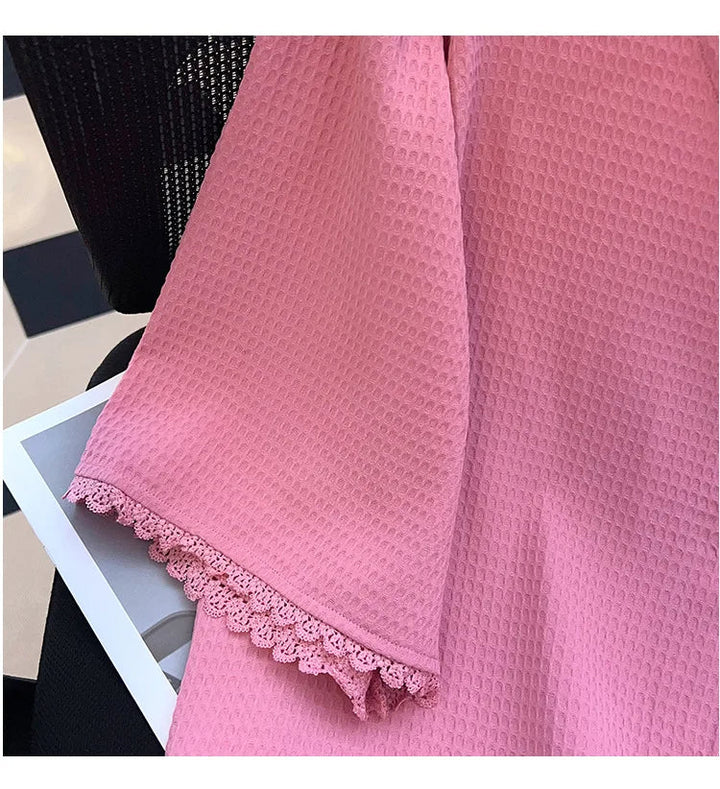 Plus Size Casual T-Shirt Cardigan-Beige-6XL-State of Style