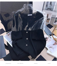 Plus Size Casual T-Shirt Cardigan-Beige-6XL-State of Style