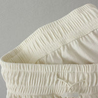 Plus Size Comfort Flow Shorts with Elastic Waistband-Beige-2XL-State of Style