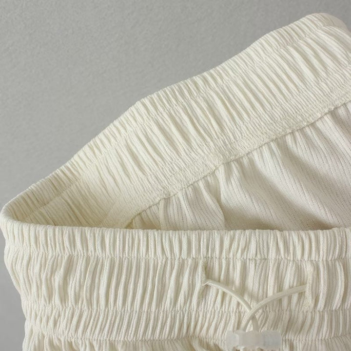 Plus Size Comfort Flow Shorts with Elastic Waistband-Beige-2XL-State of Style