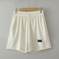 Plus Size Comfort Flow Shorts with Elastic Waistband-Beige-2XL-State of Style