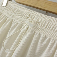 Plus Size Comfort Flow Shorts with Elastic Waistband-Beige-2XL-State of Style