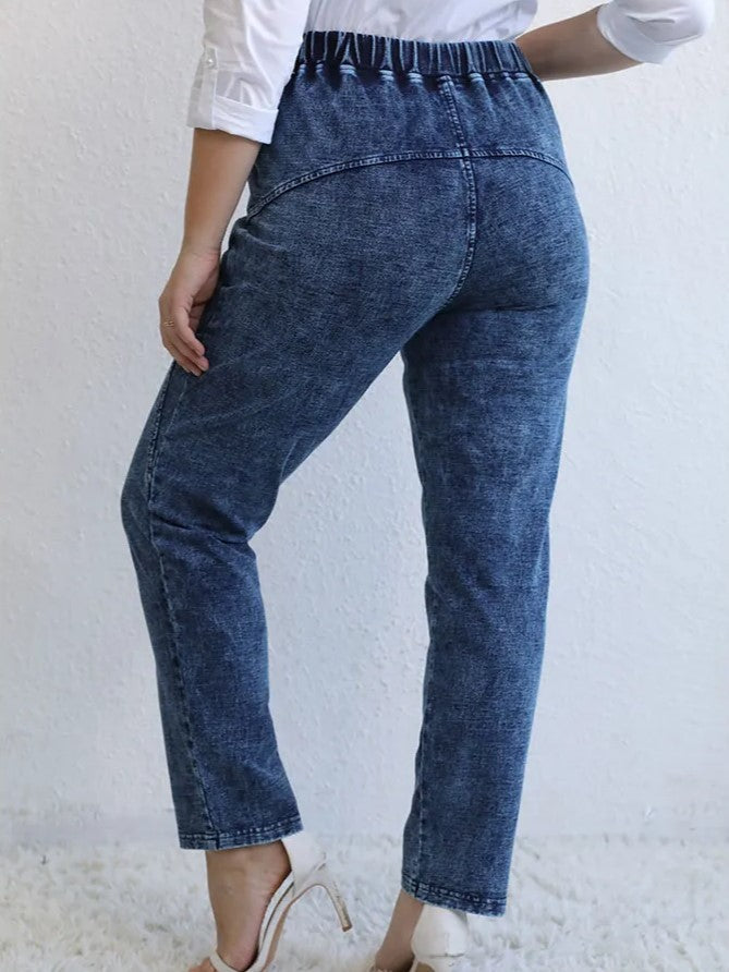 Plus Size Cotton Mom Jeans – Stylish, Elegant & Comfortable-50-State of Style