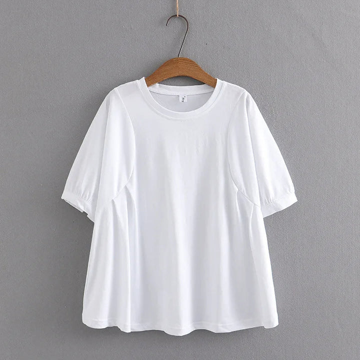 Plus Size Curve Comfort Spring T-Shirt-White-2XL-State of Style