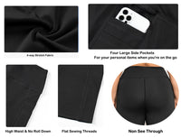 Plus Size CurveFit High-Waisted Biker Shorts-Black with Sheer Pocket-2XL-State of Style