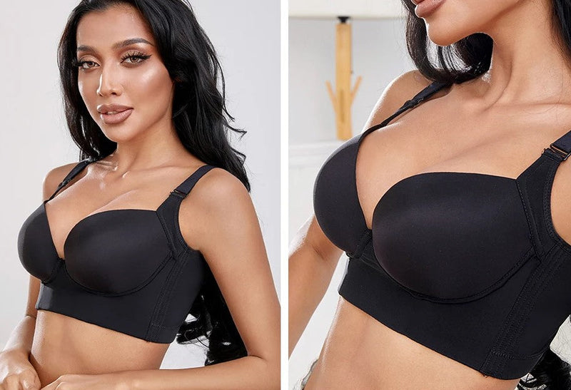 Plus Size Deep Cup Push-Up Bra – Full Coverage & Flattering Lift-12-B-State of Style