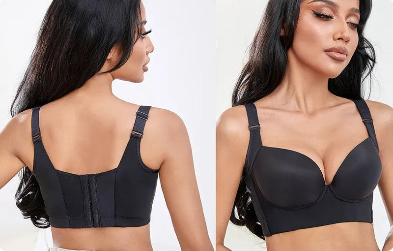 Plus Size Deep Cup Push-Up Bra – Full Coverage & Flattering Lift-12-B-State of Style