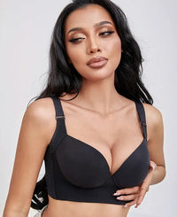 Plus Size Deep Cup Push-Up Bra – Full Coverage & Flattering Lift-12-B-State of Style