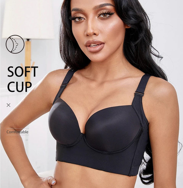 Plus Size Deep Cup Push-Up Bra – Full Coverage & Flattering Lift-12-B-State of Style