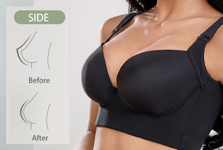 Plus Size Deep Cup Push-Up Bra – Full Coverage & Flattering Lift-12-B-State of Style