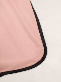 Plus Size Drawstring Shorts with Contrast Trim-Rosy Mist-2XL-State of Style