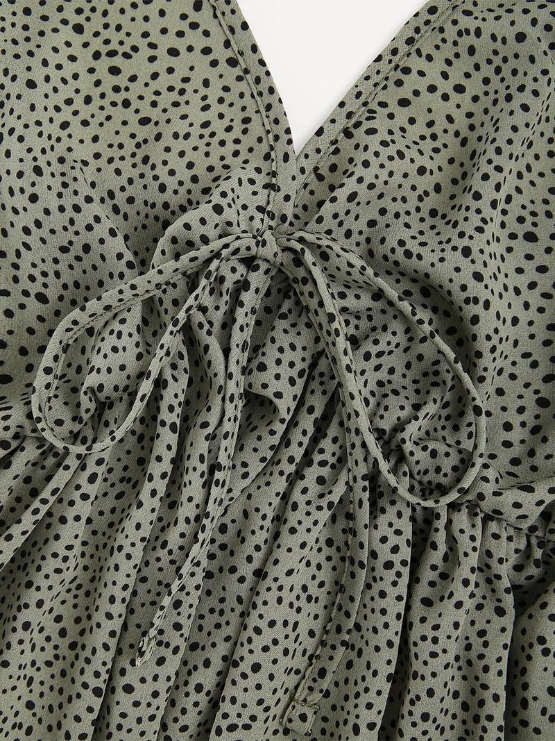 Plus Size Floral Tie-Strap Peplum Camisole Top-Moss Green-2XL-State of Style